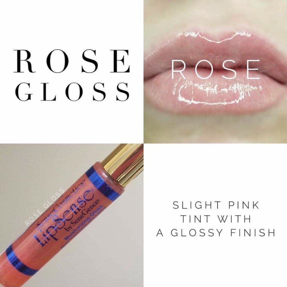 Brand New Sealed LipSense Rose Gloss by Senegence Slight Pink with Gloss Finish